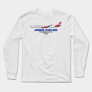 Airbus A340-600 - Virgin Atlantic Airways "Old Colours" Long Sleeve T-Shirt